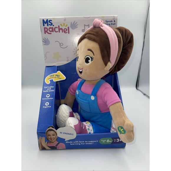Ms. Rachel 16" Speak & Sing Doll Plush Toy - New - NIB - Picture 1 of 5